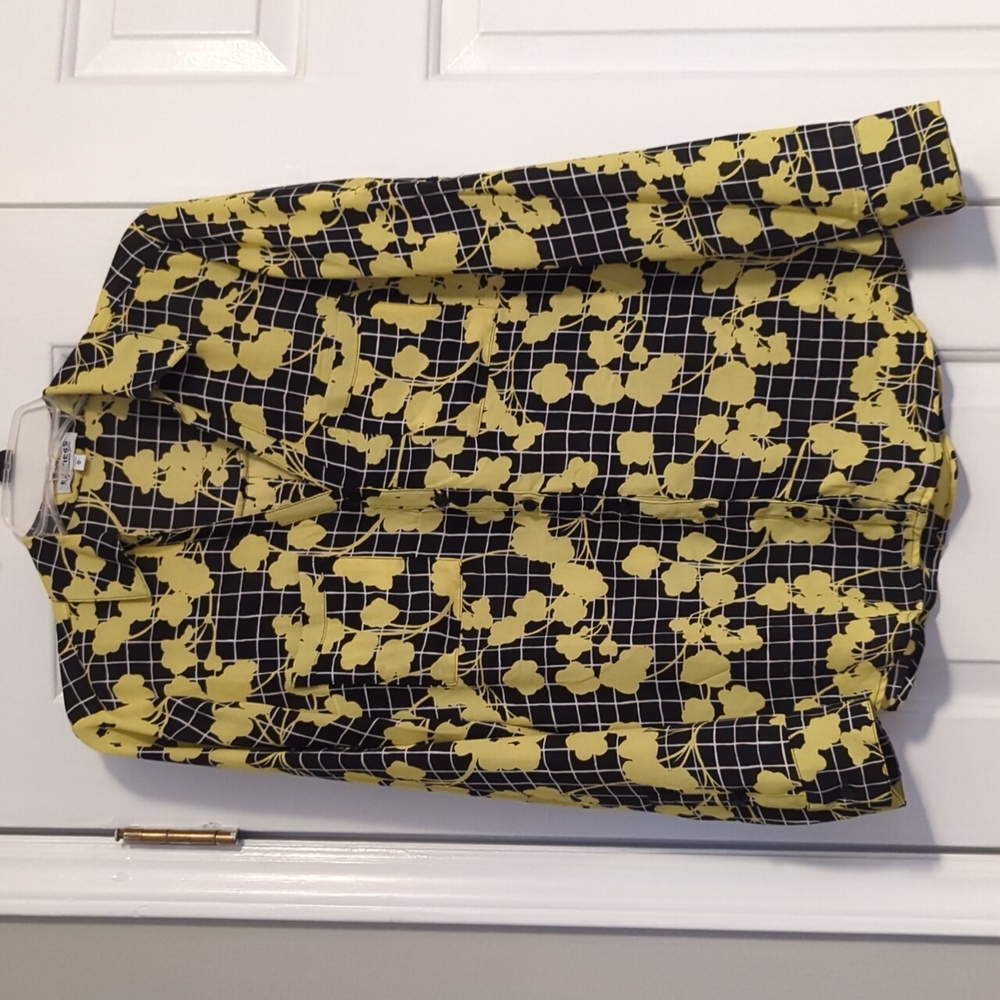 Express button down floral blouse